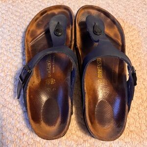 Birkenstock Gizah Sandals Blue size 40 Thong Buckle Made In Germany